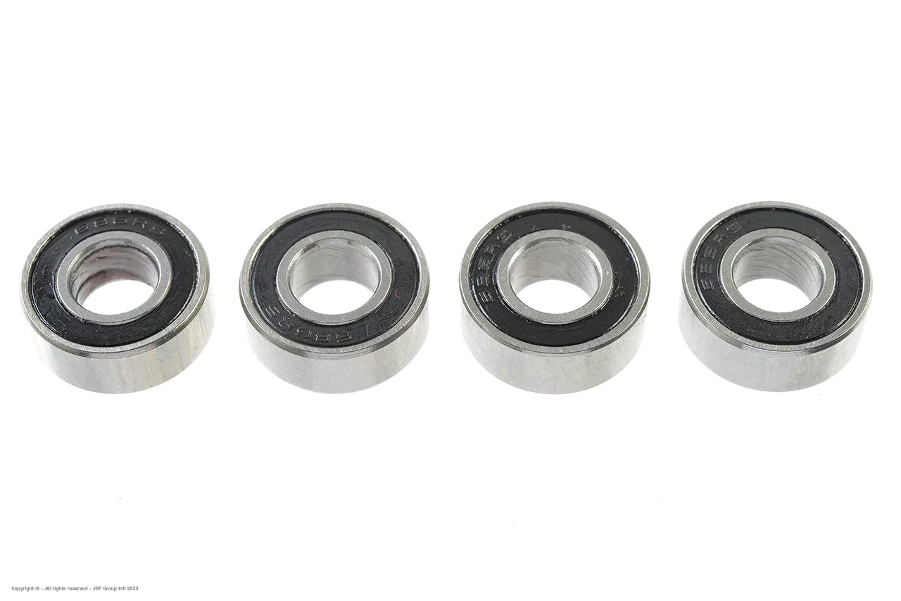 G-Force GF-0500-011 Ball Bearing - Chrome Steel - ABEC 3 - Rubber Shielded - 6X13X5 - 686-2RS - 4 pcs