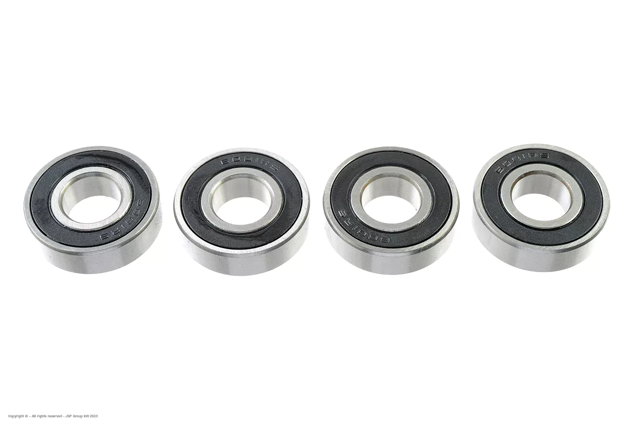 G-Force GF-0500-024 Ball Bearing - Chrome Steel - ABEC 3 - Rubber Shielded - 12X28X8 - 6001-2RS - 4 pcs