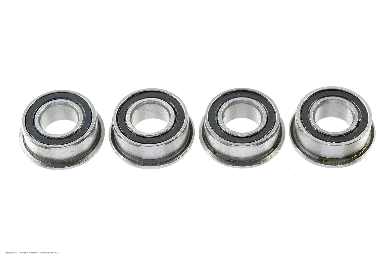 G-Force GF-0505-002 Ball Bearing - Chrome Steel - ABEC 3 - Rubber Shielded - 5X10X4 - Flanged - MF105-2RS - 4 pcs