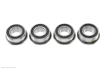 G-Force GF-0505-002 Ball Bearing - Chrome Steel - ABEC 3 - Rubber Shielded - 5X10X4 - Flanged - MF105-2RS - 4 pcs