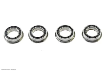 G-Force GF-0505-003 Ball Bearing - Chrome Steel - ABEC 3 - Rubber Shielded - 5X10X4 - Flanged - MF105-2RS - 4 pcs