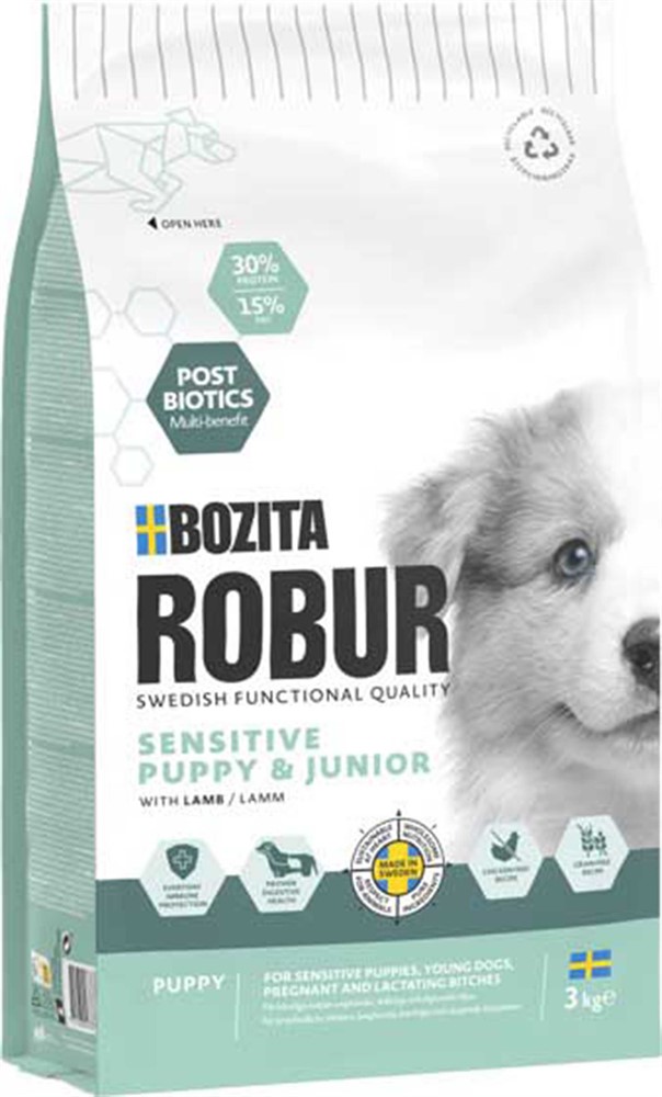 Bozita Robur Sens. GF Puppy, Lamb 12kg