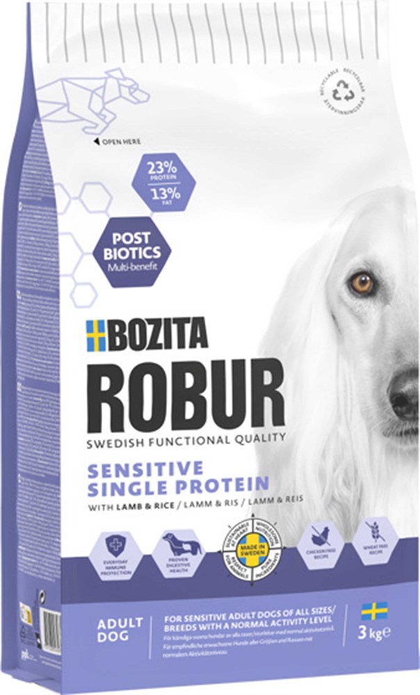 Bozita Robur Adult Sens. Single Prot. Lamb 3kg