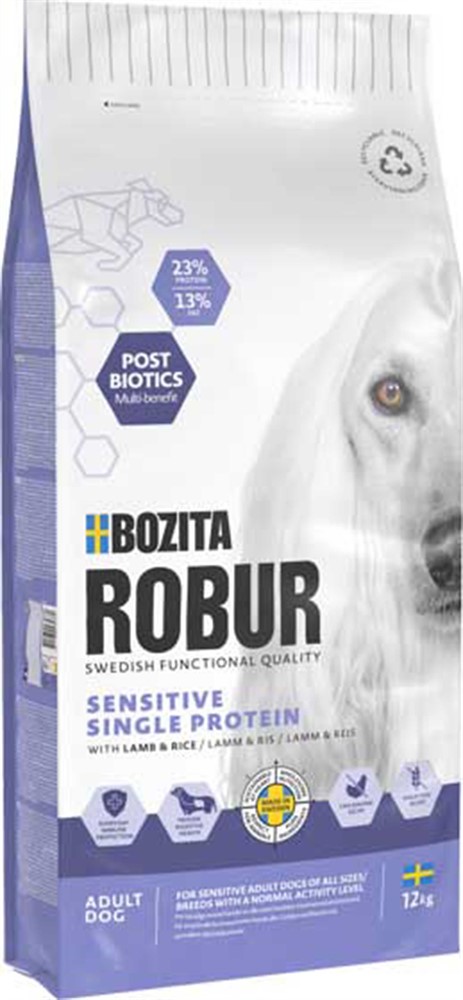 Bozita Robur Adult Sens. Single Prot. Lamb 12kg