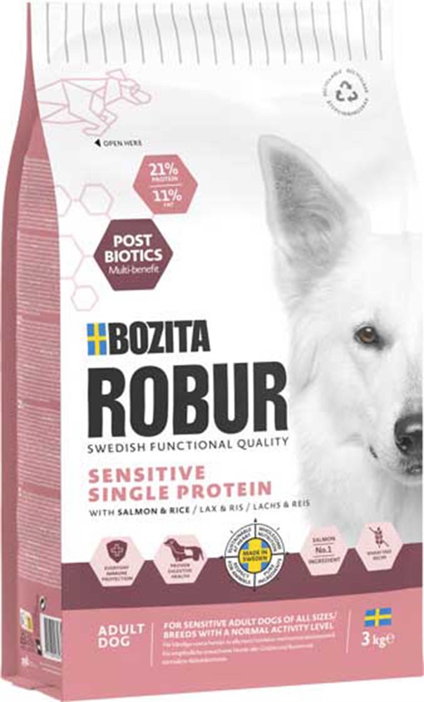  Bozita Robur Adult Sens. Single Prot. Salmon 3kg