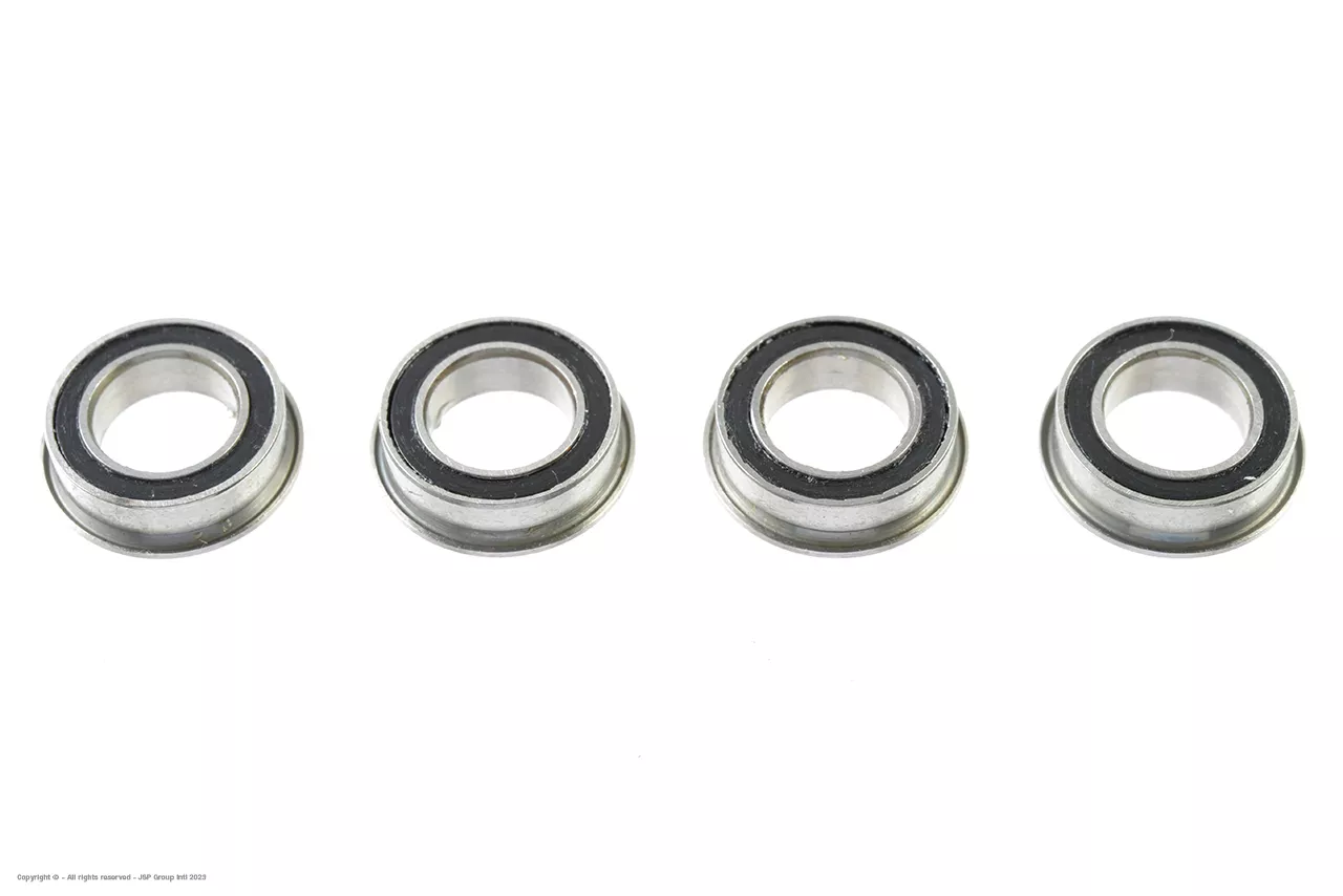 G-Force GF-0505-004 Ball Bearing - Chrome Steel - ABEC 3 - Rubber Shielded - 6X10X3 - Flanged - MF106-2RS - 4 pcs