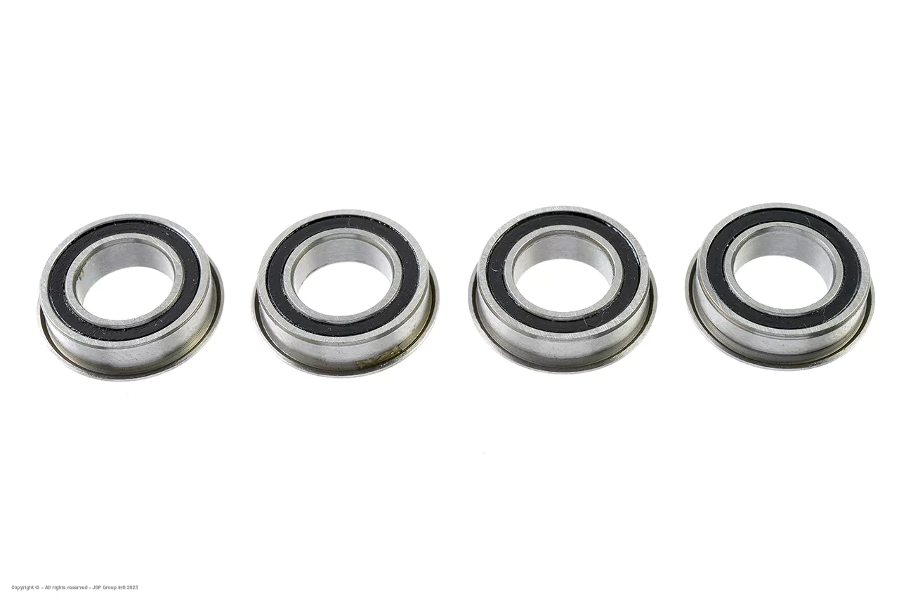 G-Force GF-0505-005 Ball Bearing - Chrome Steel - ABEC 3 - Rubber Shielded - 8X14X4 - Flanged - MF148-2RS - 4 pcs