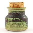 Francesca Mascitti-Lindh (Arabia 1960s) Rustic Spice Jar "Inkivääria" (Ginger) 6 cm (9)