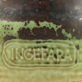 Francesca Mascitti-Lindh (Arabia 1960s) Rustic Spice Jar "Inkivääria" (Ginger) 6 cm (9)