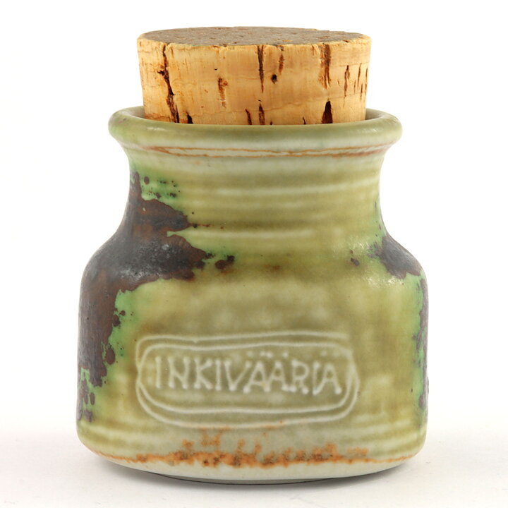 Francesca Mascitti-Lindh (Arabia 1960s) Rustic Spice Jar "Inkivääria" (Ginger) 6 cm (9)