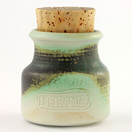 Francesca Mascitti-Lindh (Arabia 1960s) Rustic Spice Jar "Meiramia" (Marjoram) 6 cm (10)