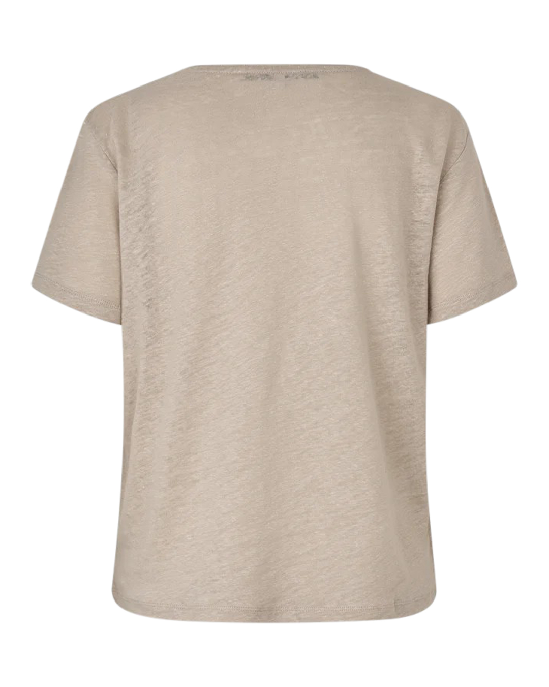 Linnetopp Peony kort ärm ljusbeige - 5