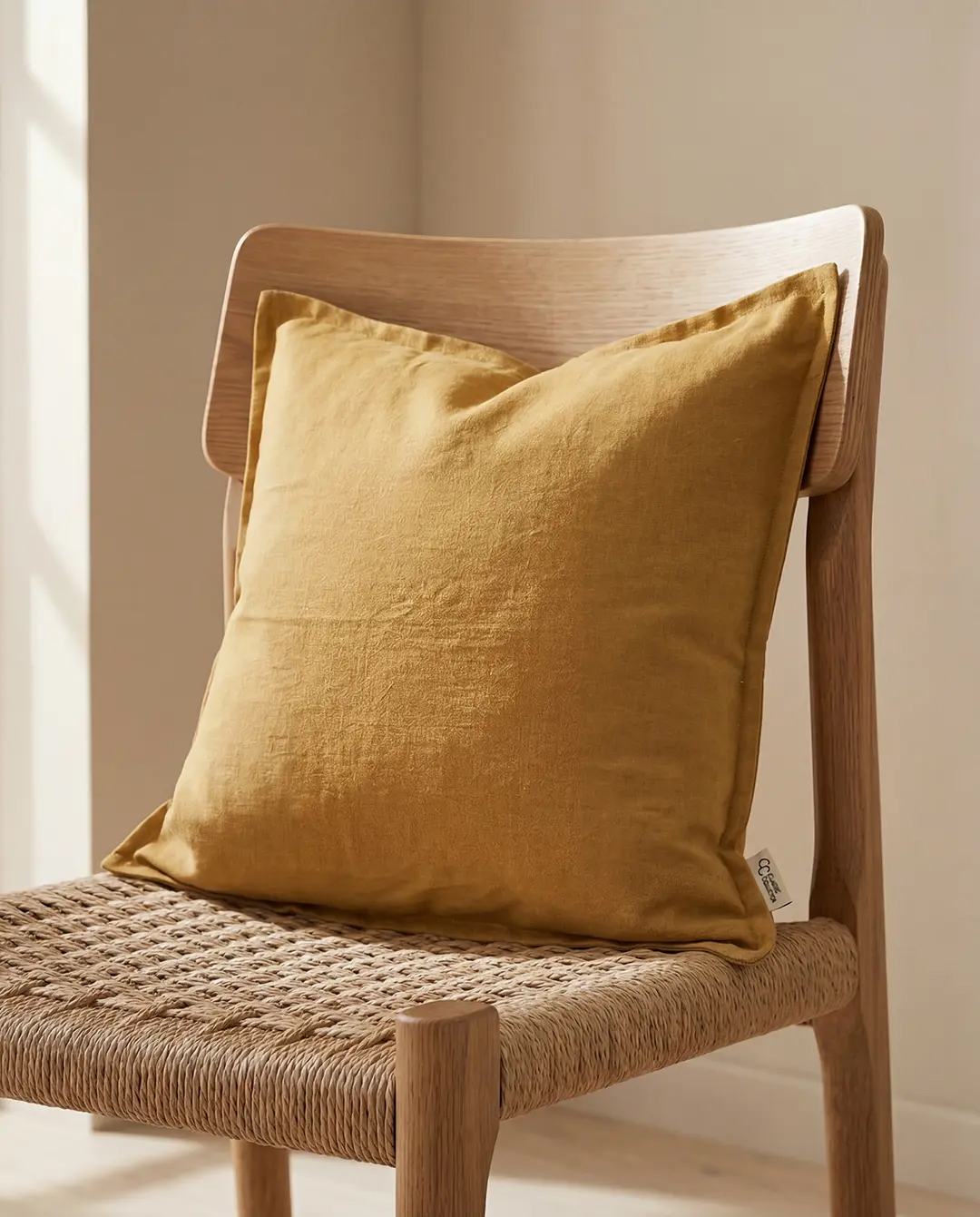 Kuddfodral Linen Ockra 50x50cm - 3