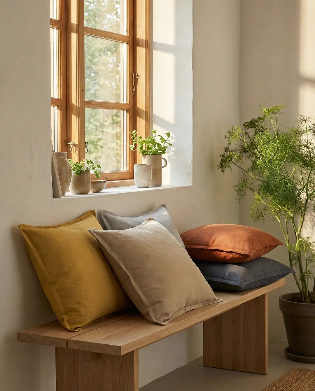 Kuddfodral Linen Mocca 50x50cm - 5