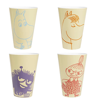 Mumin Picknick-muggar 4 st i set