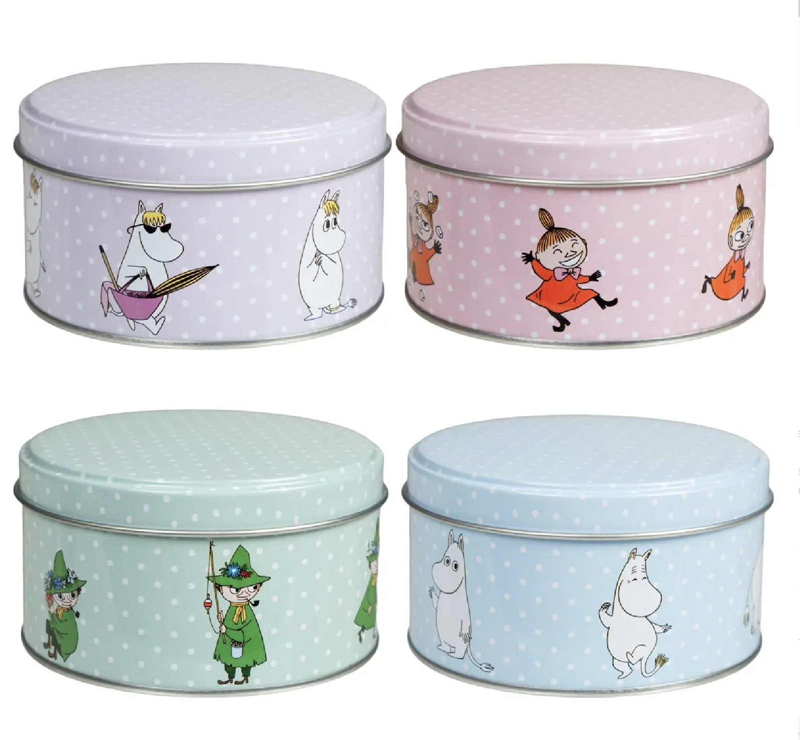 Mumin Små Plåtburkar 4-Pack