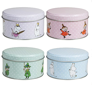 Mumin Små Plåtburkar 4-Pack