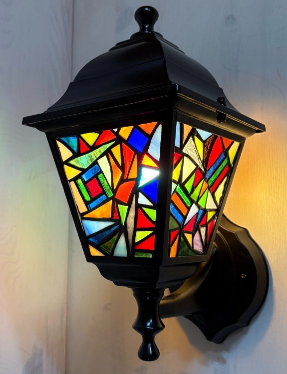 Outdoor Wall Light "Patchwork" small black ↕ 32cm - 5