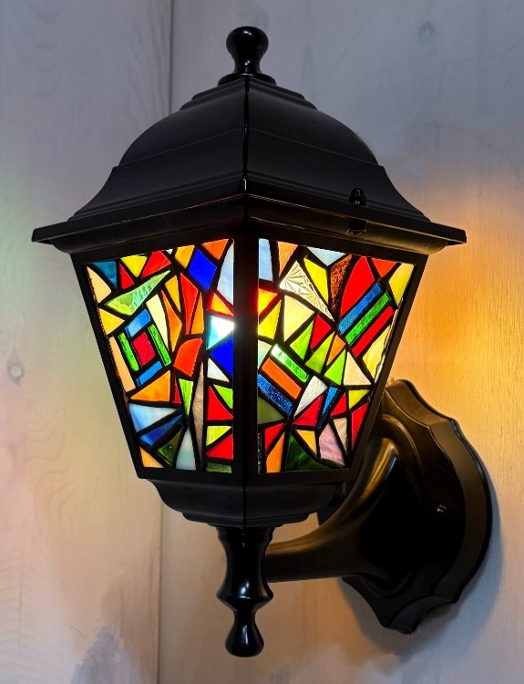 Outdoor Wall Light "Patchwork" small black ↕ 32cm - 4