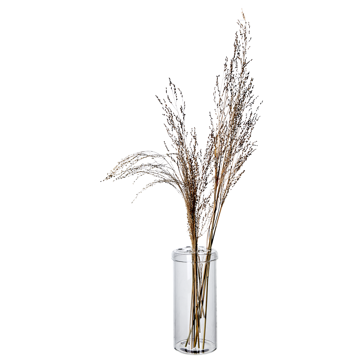 Vase - Glass vase with lid - Ø10xH21 cm - 3