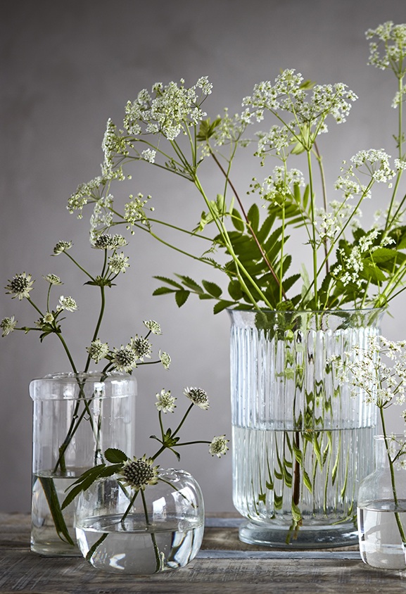 Vase - Glass vase with lid - Ø10xH17 cm - 2