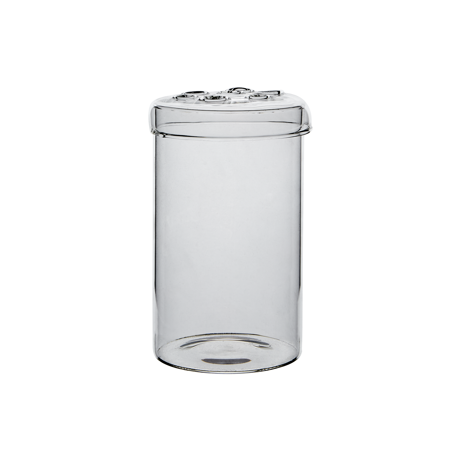 Vase - Glass vase with lid - Ø10xH17 cm - 5
