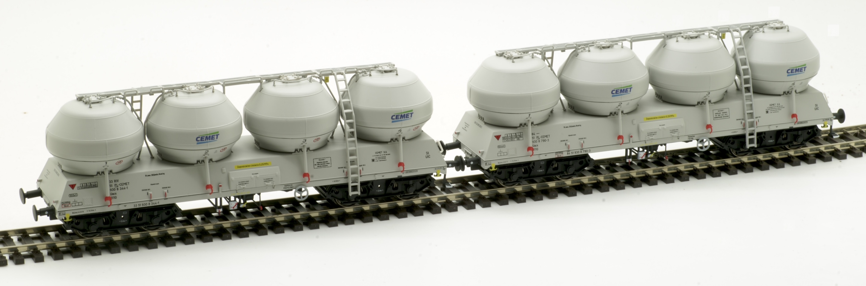Set: 2x Uacsz Cementvagn CEMET PKP