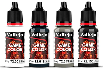 Game Color, silver set for non metallic metal 4x18ml