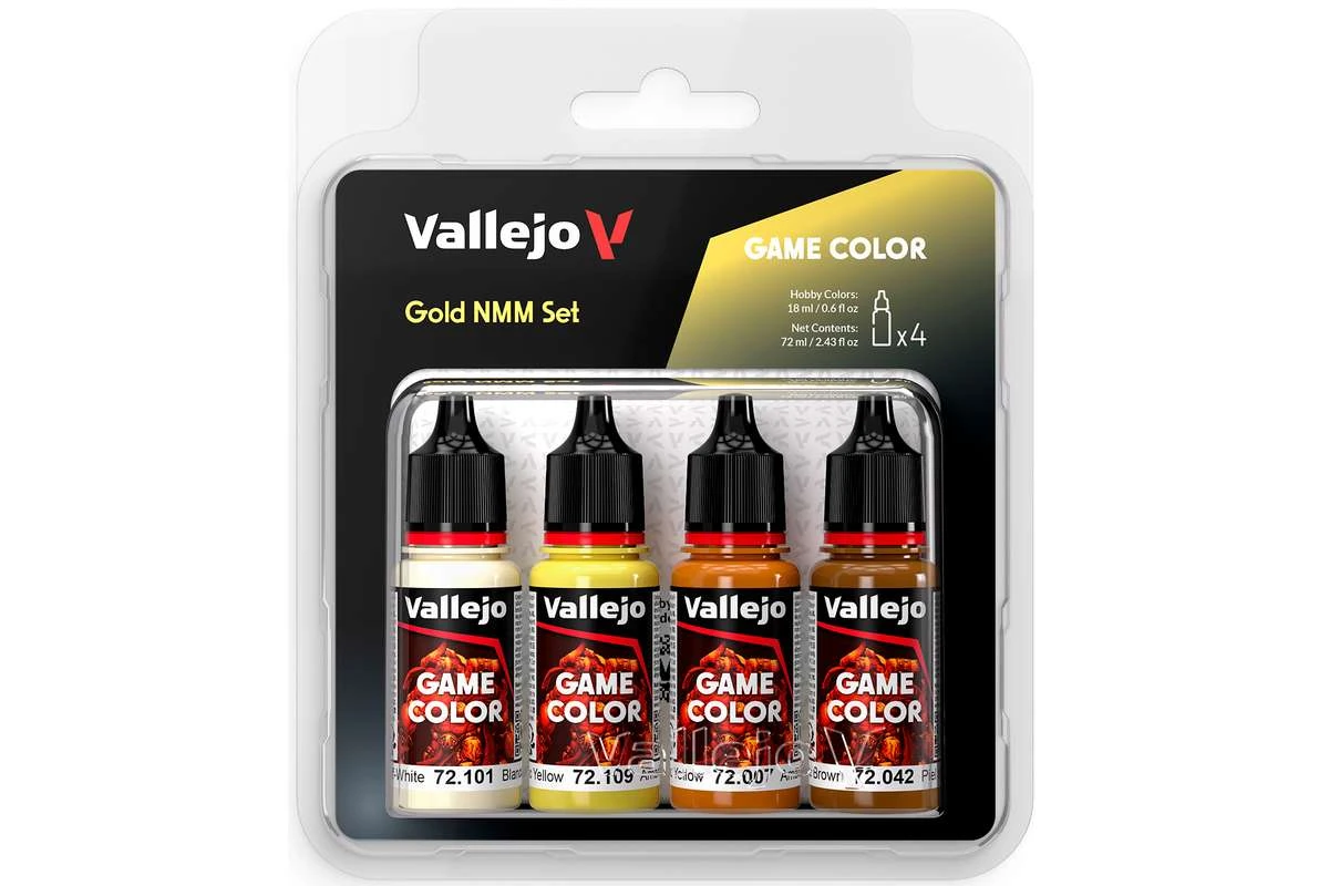 Game Color, guld färgset för non metallic metal 4x18ml - 2