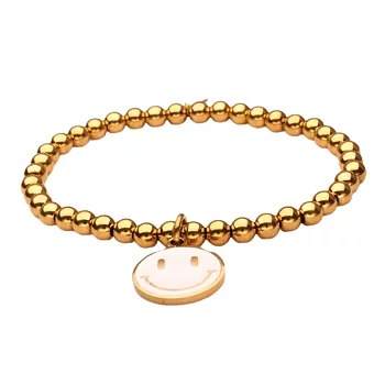 Bracelet smiley gold/lightpink