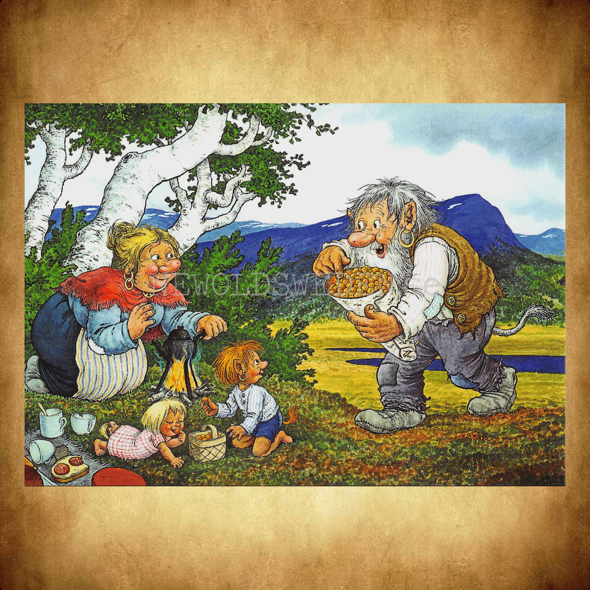 HJORTRONTIDER No: 1 - 60001 - Trollkort Rolf Lidberg Vykort A6 - 910 - 2