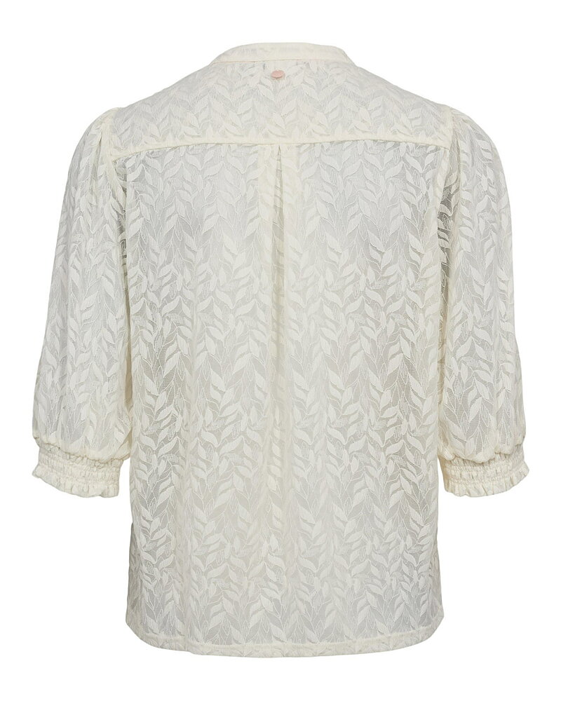 Blus Levina skir lövmönstrad offwhite