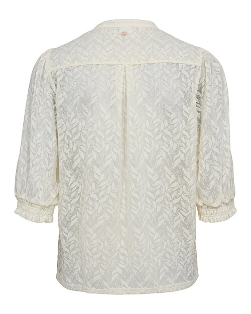Blus Levina skir lövmönstrad offwhite - 2