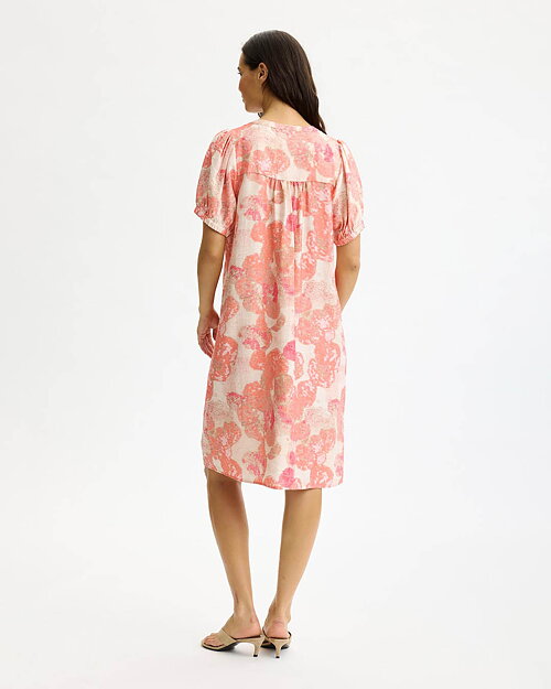 Klänning Emily mönstrad korall/rosa/beige - 2