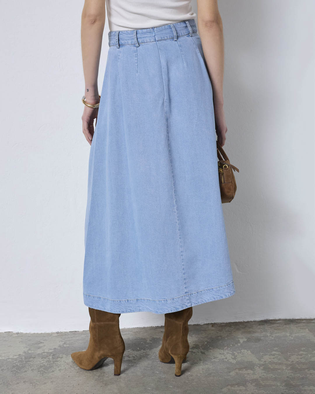 Kjol Anya Tilly ljus denim - 2