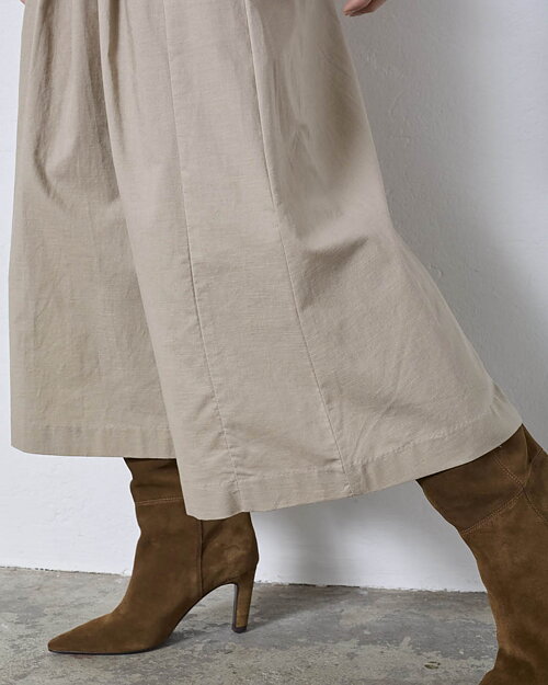 Kjol Anya Leila linneblandning beige - 3