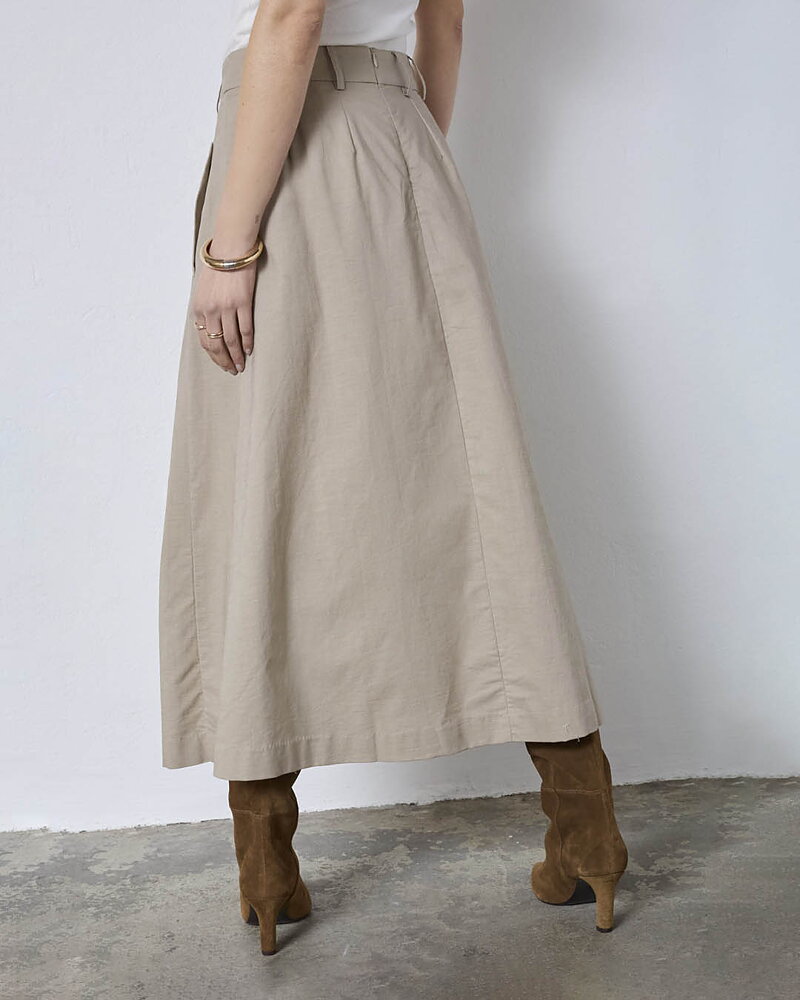 Kjol Anya Leila linneblandning beige
