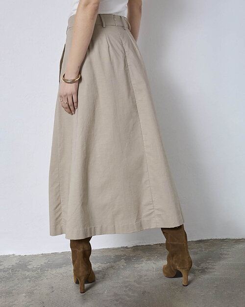 Kjol Anya Leila linneblandning beige - 2