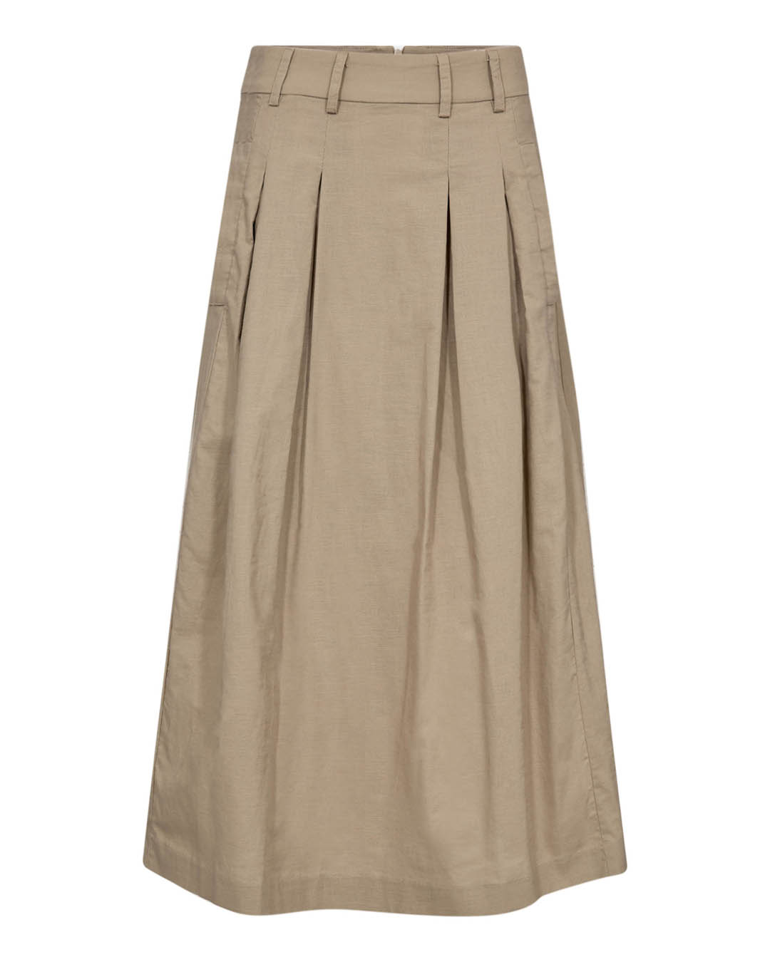 Kjol Anya Leila linneblandning beige - 4