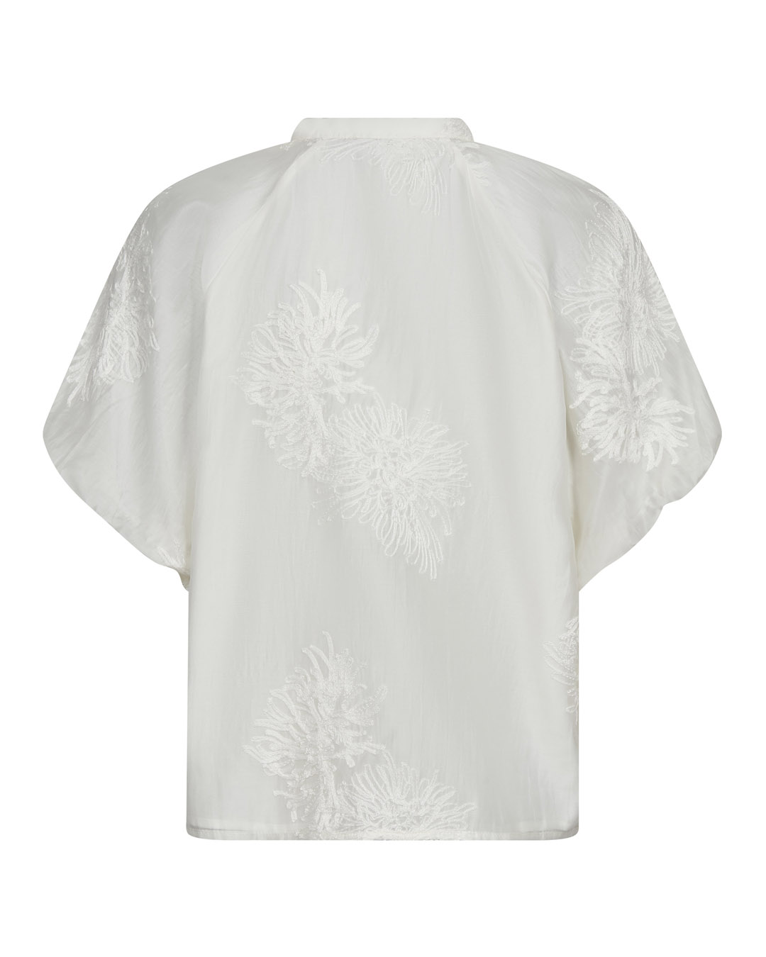 Blus Nea broderade blommor offwhite - 5