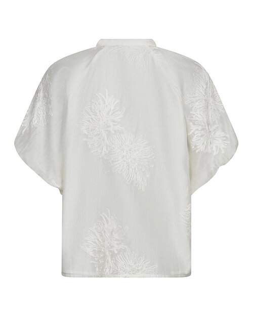 Blus Nea broderade blommor offwhite - 5