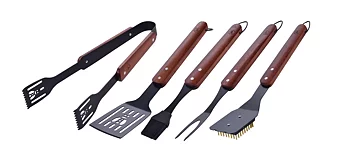 Black Edition Grillset 5-delar – Premium grillredskap i rostfritt stål Laguiole