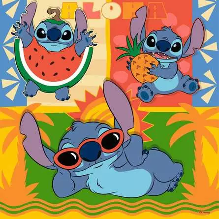 Lilo & Stitch Aloha, 3 x 49 Bitar Ravensburger - 5