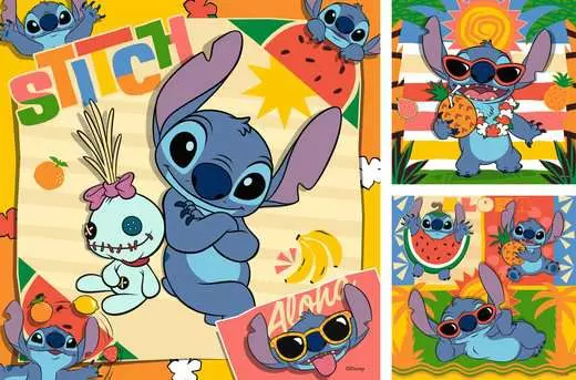 Lilo & Stitch Aloha, 3 x 49 Bitar Ravensburger