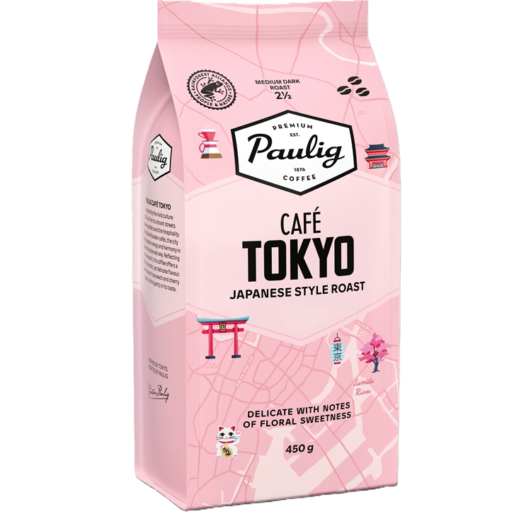 Kahvi Paulig Tokyo 450 g papu RFA