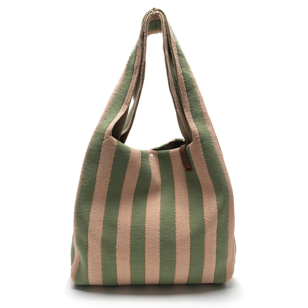 Shopper green/beige