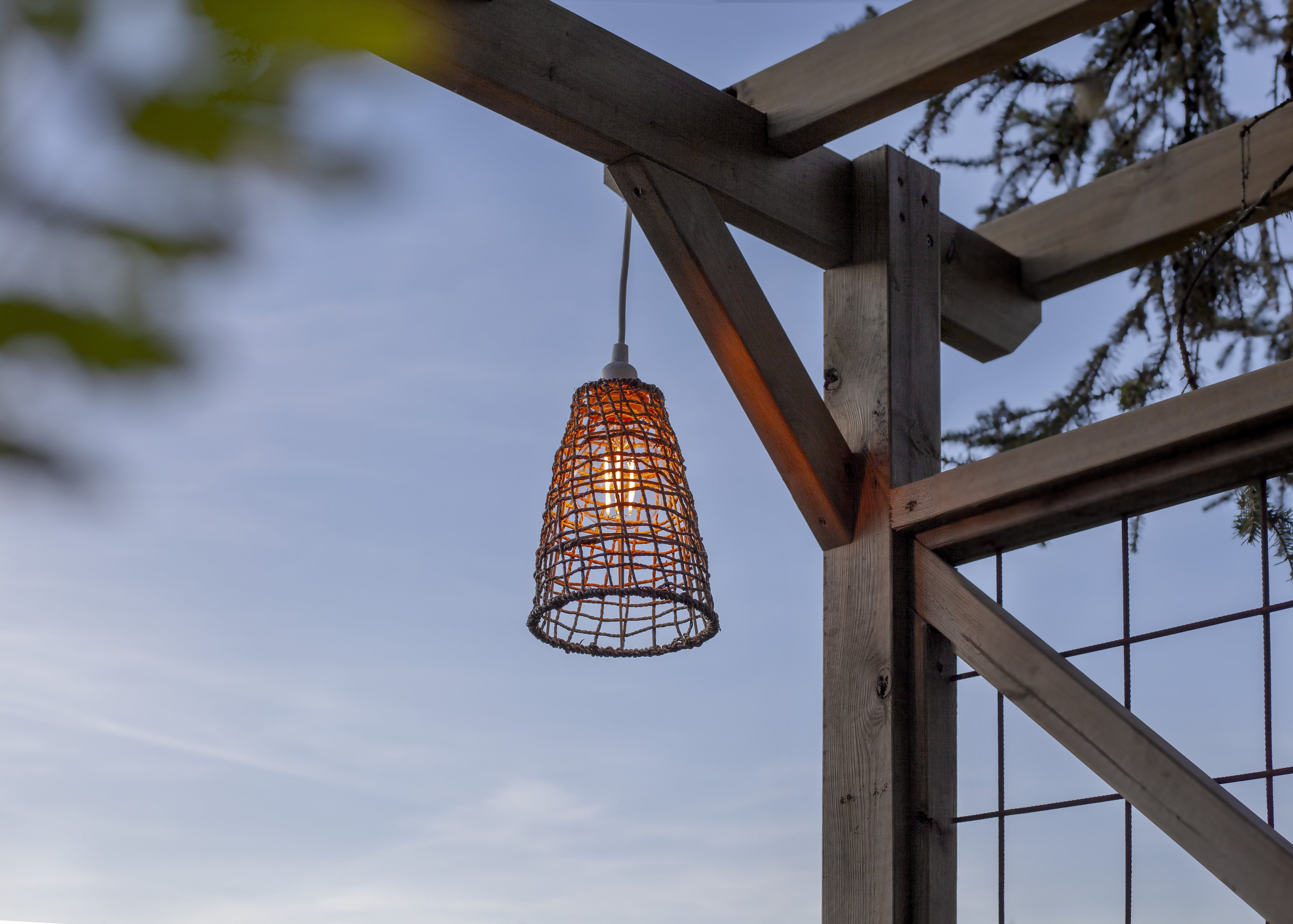 Lampshade + Cord - Dried Seaweed - 23x17 cm - 7