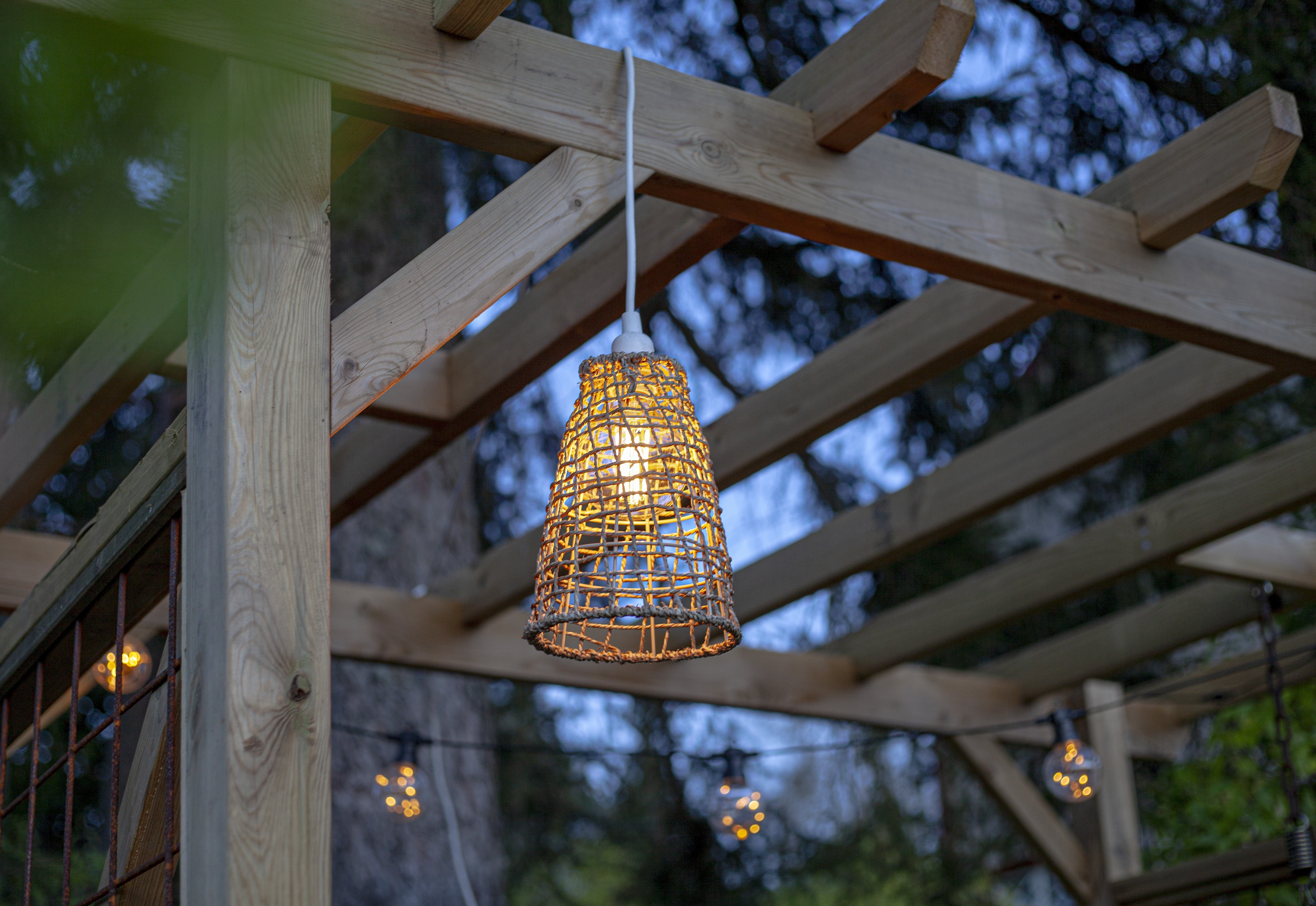 Lampshade + Cord - Dried Seaweed - 23x17 cm - 6