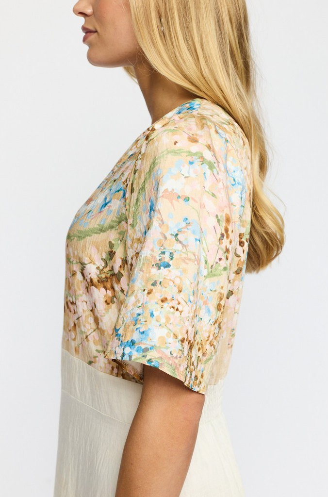 Hedda Dress - Sand Border - 2-Biz - 3