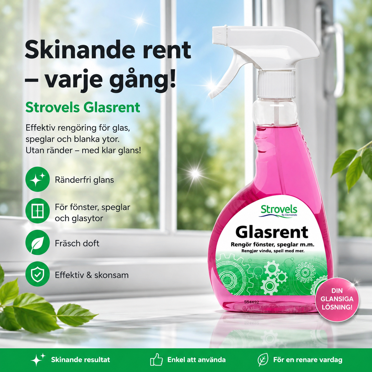 STROVELS GLASRENT  500ml